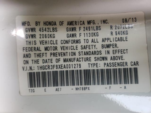 Photo 9 VIN: 1HGCR3F9XEA001279 - HONDA ACCORD TOU 