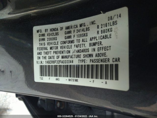 Photo 8 VIN: 1HGCR6F32FA000044 - HONDA ACCORD HYBRID 