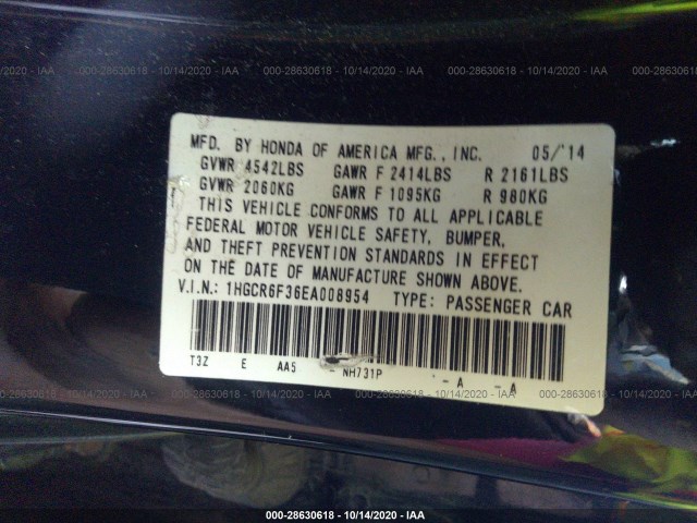 Photo 8 VIN: 1HGCR6F36EA008954 - HONDA ACCORD HYBRID 