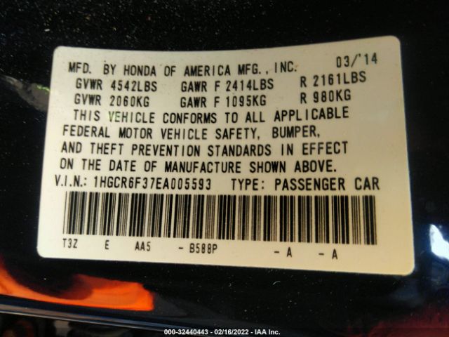 Photo 8 VIN: 1HGCR6F37EA005593 - HONDA ACCORD HYBRID 