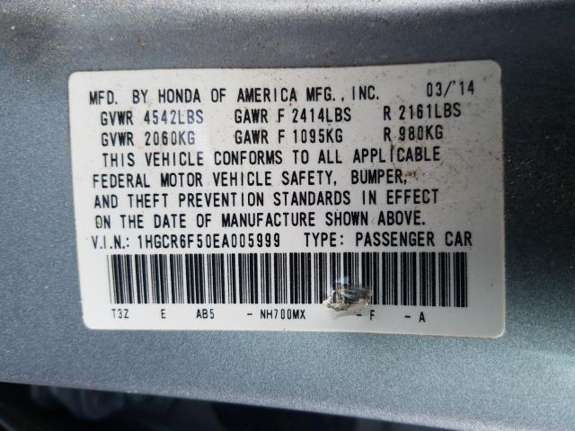 Photo 9 VIN: 1HGCR6F50EA005999 - HONDA ACCORD HYB 