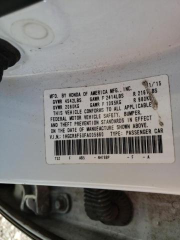 Photo 9 VIN: 1HGCR6F50FA005860 - HONDA ACCORD HYB 