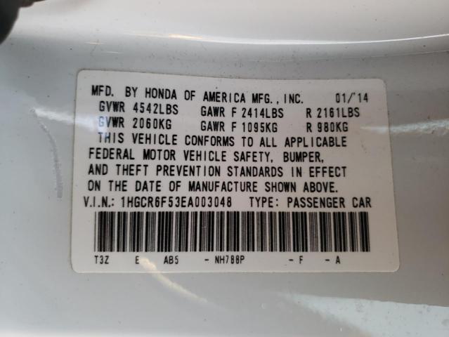 Photo 9 VIN: 1HGCR6F53EA003048 - HONDA ACCORD HYB 