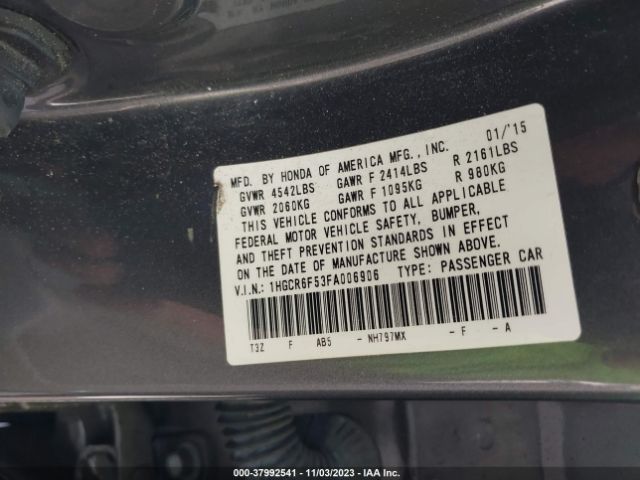 Photo 8 VIN: 1HGCR6F53FA006906 - HONDA ACCORD HYBRID 