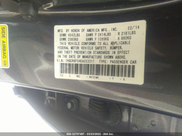 Photo 8 VIN: 1HGCR6F54EA003317 - HONDA ACCORD 