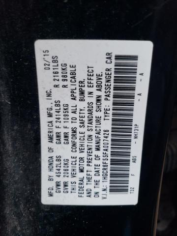 Photo 12 VIN: 1HGCR6F55FA007426 - HONDA ACCORD 