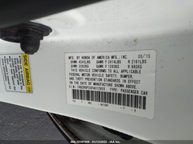 Photo 8 VIN: 1HGCR6F55FA012805 - HONDA ACCORD HYBRID 