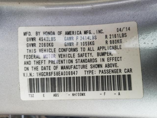 Photo 9 VIN: 1HGCR6F58EA006947 - HONDA ACCORD HYB 