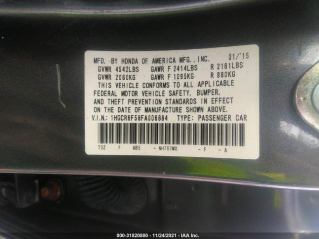 Photo 8 VIN: 1HGCR6F58FA006884 - HONDA ACCORD HYBRID 