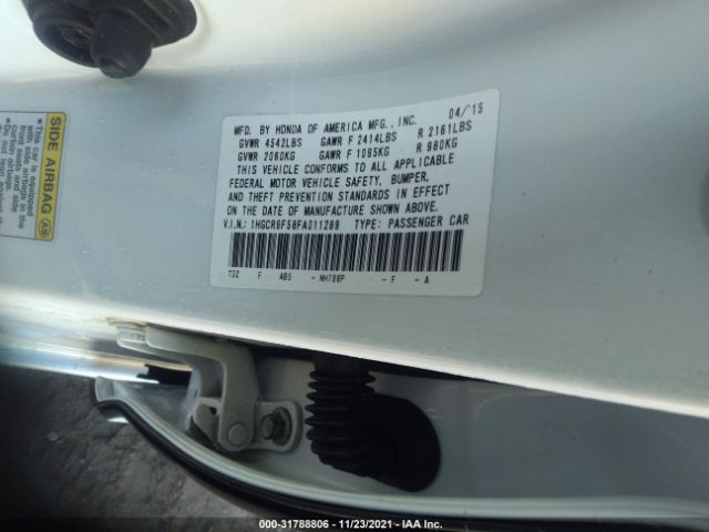 Photo 8 VIN: 1HGCR6F58FA011289 - HONDA ACCORD HYBRID 