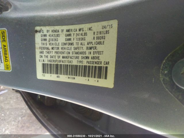 Photo 8 VIN: 1HGCR6F59FA011043 - HONDA ACCORD HYBRID 