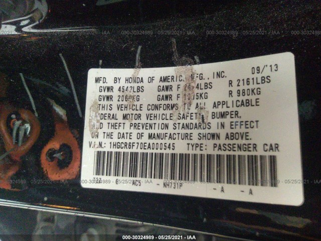 Photo 8 VIN: 1HGCR6F70EA000545 - HONDA ACCORD HYBRID 