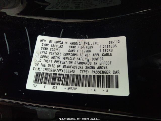 Photo 8 VIN: 1HGCR6F70EA000545 - HONDA ACCORD HYBRID 