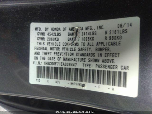 Photo 8 VIN: 1HGCR6F71EA009447 - HONDA ACCORD HYBRID 