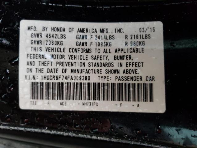 Photo 11 VIN: 1HGCR6F74FA009380 - HONDA ACCORD TOU 