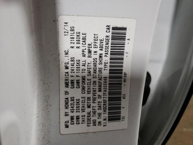 Photo 11 VIN: 1HGCR6F77FA005646 - HONDA ACCORD TOU 