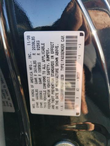 Photo 12 VIN: 1HGCS11839A010239 - HONDA ACCORD EXL 