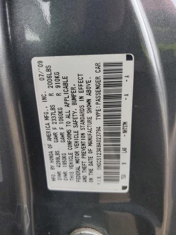 Photo 11 VIN: 1HGCS12349A023794 - HONDA ACCORD 