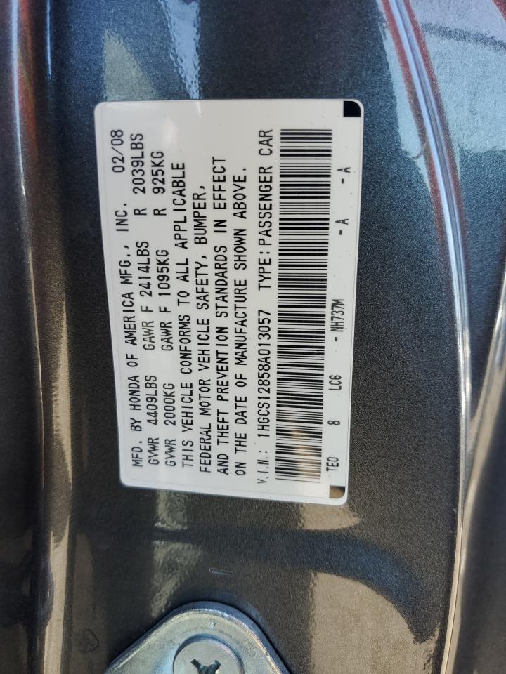 Photo 11 VIN: 1HGCS12858A013057 - HONDA ACCORD 