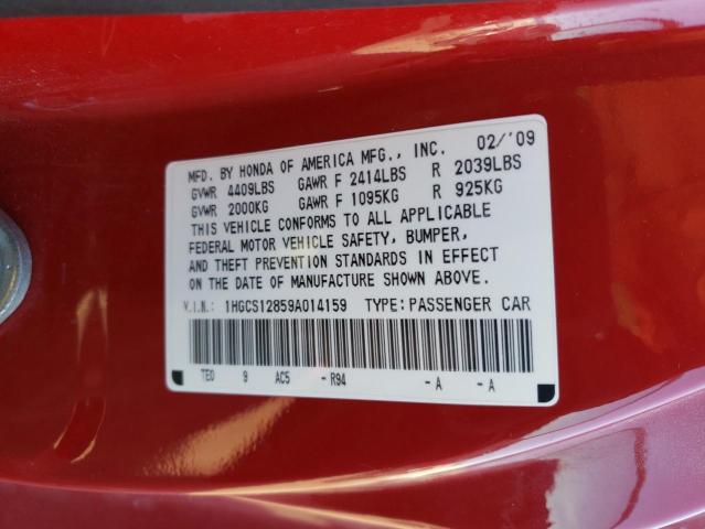 Photo 11 VIN: 1HGCS12859A014159 - HONDA ACCORD EXL 