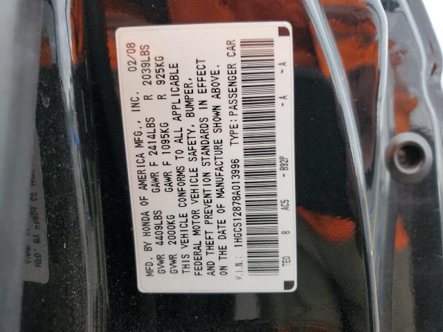 Photo 11 VIN: 1HGCS12878A013996 - HONDA ACCORD 