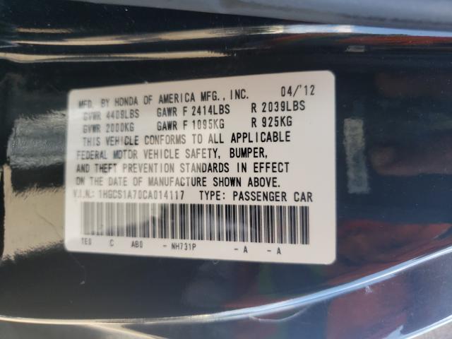 Photo 9 VIN: 1HGCS1A70CA014117 - HONDA ACCORD EX 