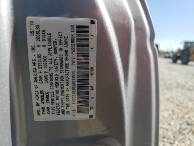 Photo 9 VIN: 1HGCS1B30AA017530 - HONDA ACCORD LX 