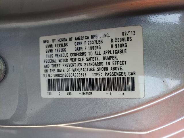 Photo 9 VIN: 1HGCS1B30CA009625 - HONDA ACCORD LX 