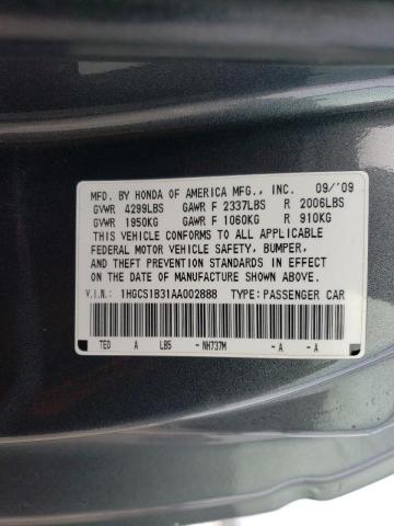 Photo 11 VIN: 1HGCS1B31AA002888 - HONDA ACCORD LX 