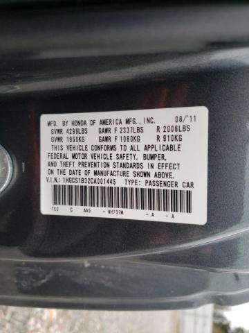 Photo 9 VIN: 1HGCS1B32CA001445 - HONDA ACCORD LX 