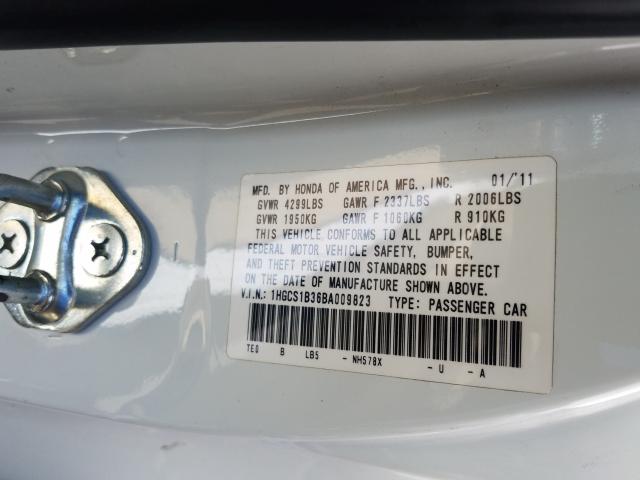 Photo 9 VIN: 1HGCS1B36BA009823 - HONDA ACCORD LX- 