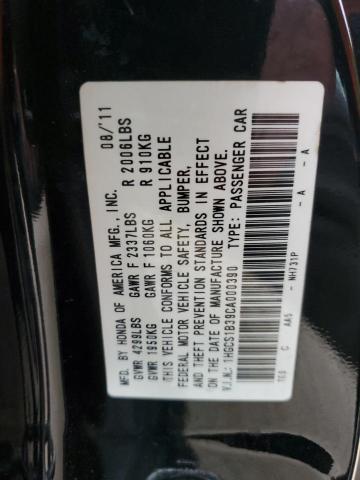 Photo 11 VIN: 1HGCS1B39CA000390 - HONDA ACCORD LX 