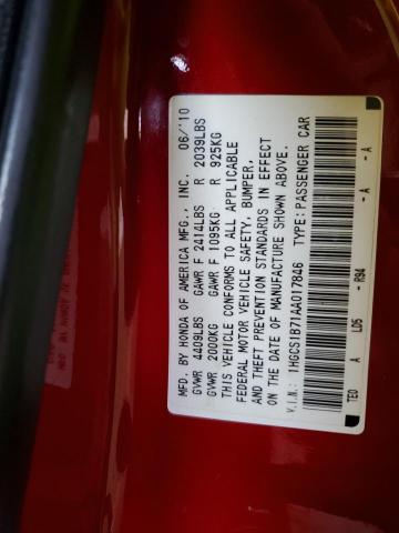 Photo 11 VIN: 1HGCS1B71AA017846 - HONDA ACCORD EX 