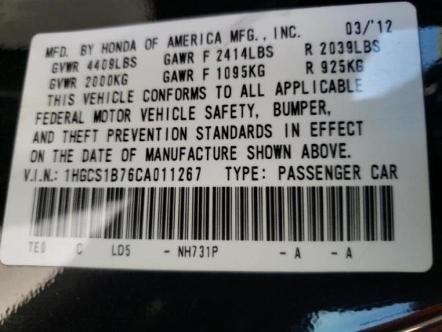 Photo 9 VIN: 1HGCS1B76CA011267 - HONDA ACCORD EX 