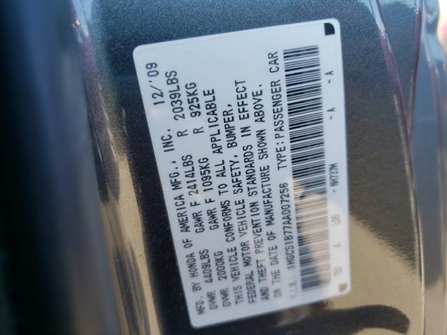 Photo 9 VIN: 1HGCS1B77AA007256 - HONDA ACCORD EX 