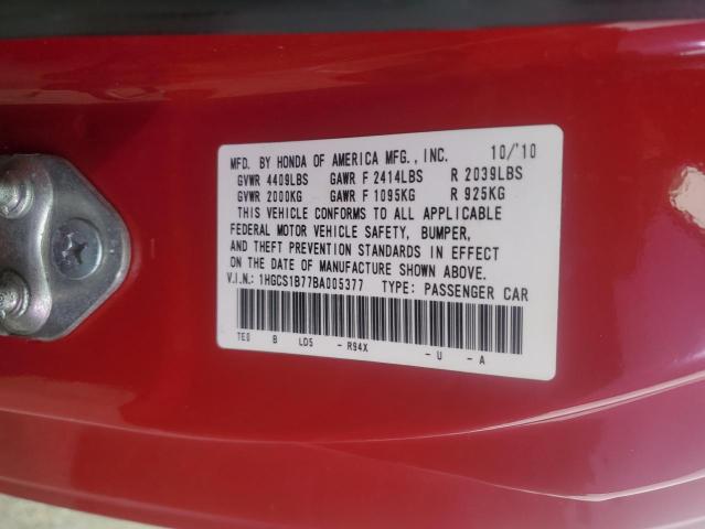 Photo 11 VIN: 1HGCS1B77BA005377 - HONDA ACCORD EX 