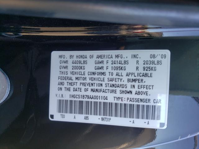 Photo 9 VIN: 1HGCS1B79AA001104 - HONDA ACCORD EX 