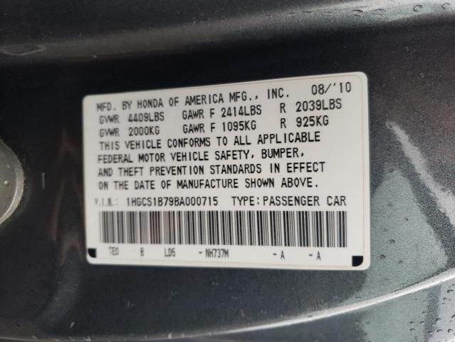 Photo 9 VIN: 1HGCS1B79BA000715 - HONDA ACCORD 