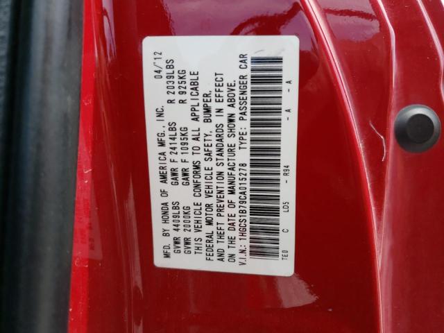 Photo 11 VIN: 1HGCS1B79CA015278 - HONDA ACCORD EX 