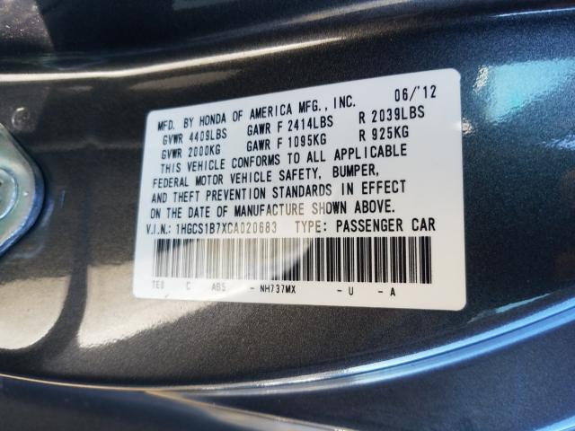 Photo 9 VIN: 1HGCS1B7XCA020683 - HONDA ACCORD EX 