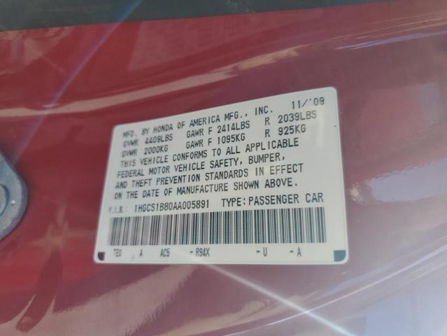 Photo 12 VIN: 1HGCS1B80AA005891 - HONDA ACCORD EXL 