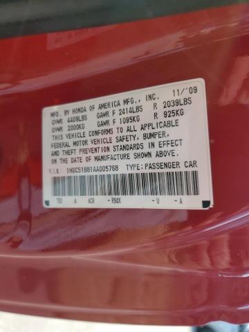 Photo 12 VIN: 1HGCS1B81AA005768 - HONDA ACCORD EXL 