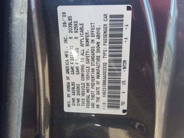 Photo 9 VIN: 1HGCS1B84AA002332 - HONDA ACCORD EXL 