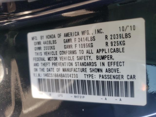 Photo 9 VIN: 1HGCS1B84BA004230 - HONDA ACCORD EXL 