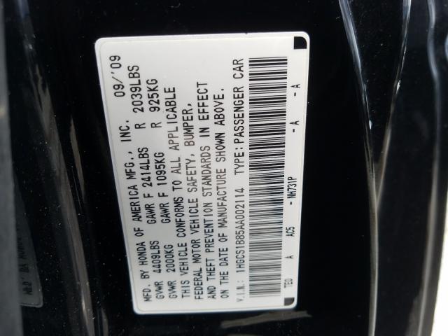 Photo 9 VIN: 1HGCS1B85AA002114 - HONDA ACCORD EXL 