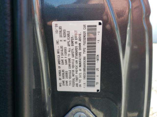 Photo 9 VIN: 1HGCS1B85AA004364 - HONDA ACCORD EXL 