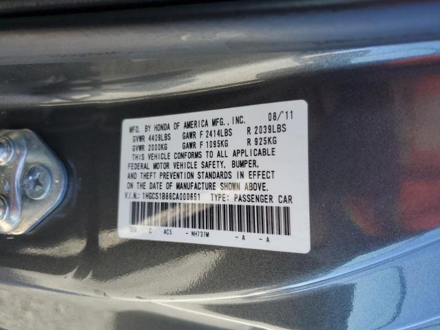 Photo 11 VIN: 1HGCS1B86CA000651 - HONDA ACCORD EXL 