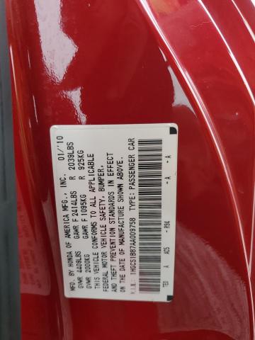 Photo 11 VIN: 1HGCS1B87AA009758 - HONDA ACCORD EXL 