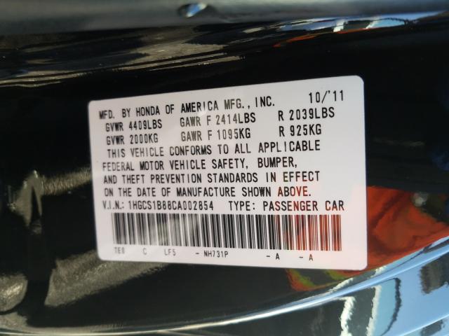 Photo 9 VIN: 1HGCS1B88CA002854 - HONDA ACCORD EXL 