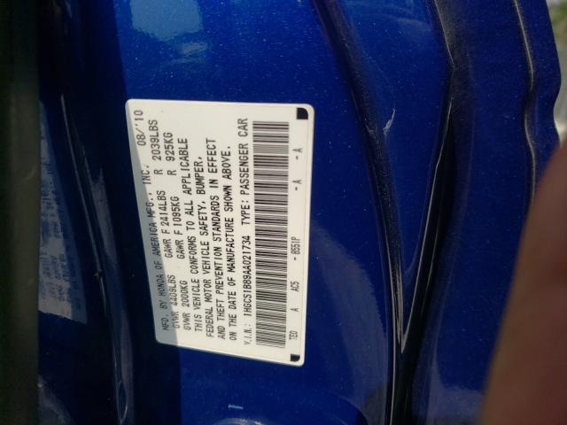 Photo 9 VIN: 1HGCS1B89AA021734 - HONDA ACCORD EXL 